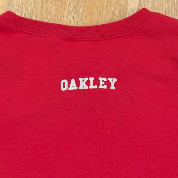 Vintage Oakley Spellout Logo Red Crewneck Sweatshirt Men’s Size XL - Picture 6 of 8